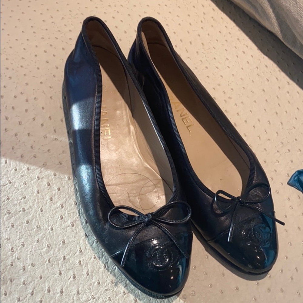 Chanel flats black, size 37. 1/2